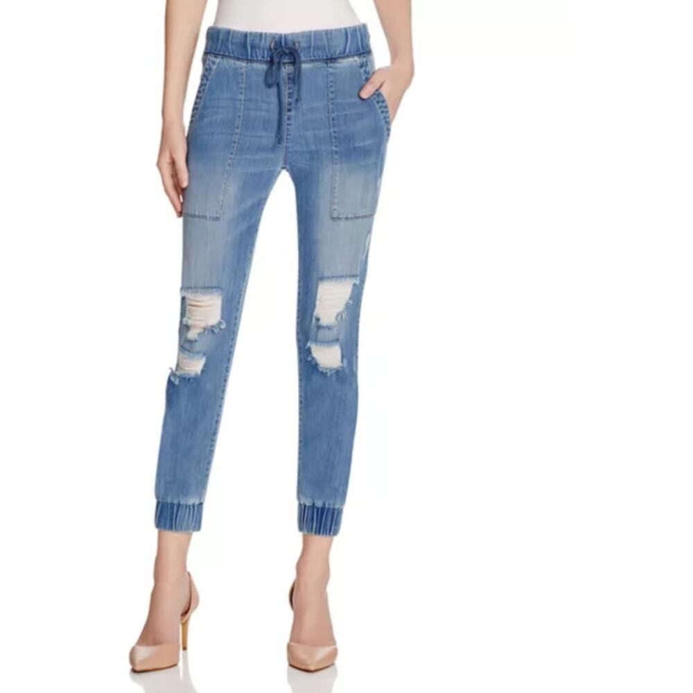 Bella Dahl‎ Distressed Denim Pocket Jogger Pants Venice Wash Size S